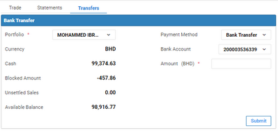 bank transfer